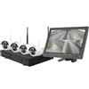 Global security Impianto Wifi Wireless Ip 5 Mpx nvr 4 canali Monitor e Hdd 250gb