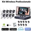 Global Security Shop Sistema Wi fi Wireless 3 5 Mpx con Monitor 10 o 13 pollici e hdd 250 gb
