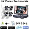 Global security Kit Videosorveglianza Wireless Ip 3 Mpx nvr 4 canali Monitor e Hdd 250gb