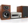 DENON RCD M41DAB SILVER con DIFFUSORI SC-M41 LEGNO