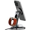 Satechi Supporto di ricarica wireless magnetico pieghevole compatibile con 15W 3-in-1