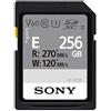Sony (TG. 256 GB) Sony Memoria SD-XC 256 GB Serie E, Lettura 270 MB/s, Scrittura 120