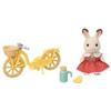 EPOCH GAMES Sylvanian Families, Chocolate Rabbit Girl`s Cucling Ride,Epoch,Eta 3+