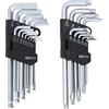 KS Tools 151.4000 - Set di chiavi a brugola angolare Torx, esagonale, 22 pezzi