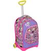 TrAdE Shop Traesio ZAINO SCUOLA RAGAZZI TROLLEY 3IN1 JACK SJ CON CARRELLO RIMOVIBILE ROSA