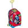 TrAdE Shop Traesio ZAINO SCUOLA RAGAZZI TROLLEY 3IN1 JACK SJ CARRELLO RIMOVIBILE ROSSO