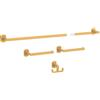 Franklin Brass GRNV64-SG Granville - Set di 4 accessori da bagno da 45,7 cm con porta asciugamani con estensione, porta carta igienica, porta asciugamani, gancio per asciugamani in oro satinato