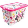 STOR Scatola Contenitore per Bambini Minni con Chiusura Click 7 Litri - Organizer Plastica Multiuso per Giocattoli e Camera Bambini