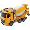 MONDO Benz Motors-Mercedes Arocs Concrete Mixer in scala Mezzo da lavoro-Camion Betoniera RC miscelatore di cemento-controller 2.4 GHz giallo-63513, Colore giallo/nero, 1:20, 63513