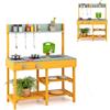 HOMASIS Cucina per Bambini in Legno, Cucinetta per Bambini con Serbatoio dell'Acqua, Cucina Giocattolo per Bambini con Effetti Sonori, Cucina da Giardino per Bambini dai 3+ Anni (Modello 3)