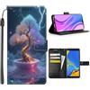 Xioolia Custodia a portafoglio per Moto E5 E5 Play E6 E6S E6 Play E4 Plus E7 E7 Power E7 Plus S30 Pro con Tree-BW12 Custodia in pelle TPU porta carte