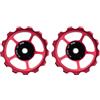cyclingcolors 2x Puleggia Deragliatore Posteriore Alluminio 7075 Anodizzato Rosso Cuscinetto Sigillato 689-2RS Catena Bici Ciclo MTB Strada Città, 13 denti