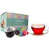 Caffè Vulcanus - I Golosi - Tè Solubili, Capsule Compatibili con Dolce Gusto, Set Gusti Assortiti con Tè alla Pesca, Frutti di Bosco e Limone (50 capsule, Frutti di bosco)