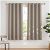 PONY DANCE Tenda Oscurante da Interno Tende Termiche Isolanti per Soggiorno Moderne Curtains Corte con Anelli per Salotto Eleganti 2 Pezzi L 140 x A 160 cm, Sabbia