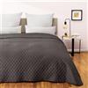 Blumtal Copriletto Singolo Trapuntato 170x210 cm - Certificato OEKO-TEX - Trapuntino Leggero per Letto 90x200 cm - Antracite