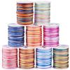 Sparkeads 9 rotoli di filo di poliestere tinto a segmento da 0,8 mm, filo intrecciato a coda di topo, rotolo per nodi cinesi, cucito fai da te, braccialetti a maglia, macramè, decorazioni artigianali