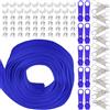 Swpeet 1 rotolo 9 metri #5 Nastro di nylon blu scuro con cerniera Zipper Tape, Kit di set di cerniera sostitutiva con 20 cursori per cerniera abbinati, set di cerniera infinita con doppio cursore