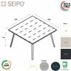 SEIPO VERTEX tavolo riunione ELEGANTE piano quadrato in HPL LINEARE Seipo P. 1200 - VX.0296