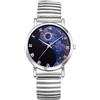 Silverora Orologi Donna Uomo Elastico: Analogici Quarzo Coppia Orologi Con Numeri Romani Impermeabile Cinturino In Acciaio Inossidabile Orologi Da Uomo Orologi Da Donna Regali, Donna Bagu-argento,