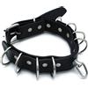 Kiotos Leather Collar Multi-D-Rings Black