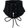 Kiotos Leather Lace-Up Corset Collar Black