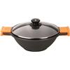 PINTINOX BRA - Efficient wok 28 cm alluminio antiaderente coperchio e presine