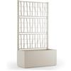 STEFANPLAST Fioriera Ethica con spalliera cm 80x36x140h gesso
