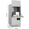 Lavaoggetti Industriale - Struttura in Acciaio Inox con Cesto 56x63 cm, Altezza Camera di Lavaggio 65 cm