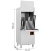 Lavaoggetti Industriale - Struttura in Acciaio Inox con Cesto 56x63 cm, Altezza Camera di Lavaggio 85 cm