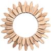 Liuyoyo Specchio Circolare in Legno, Rustico Rotondo Boho da Parete, 30 cm