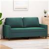 Rantry Divano a 2 Posti Verde Scuro 140 cm in Velluto,Mobile Divano Giardino, Divano Letto Sofà Soggiorno Divanoletto, Divani Esterno, Salotto Terrazzo Esterno Arredamento