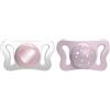 Chicco PhysioForma Micrò, Succhietto per Neonato, Leggero con Tettina Mini, Forma Ergonomica, Supporta il Corretto Sviluppo della Bocca, 0-2 Mesi, 2 Pezzi, Rosa/Viola, 0.057 kilograms