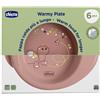 Chicco Warmy Plate Piatto per Pappa Calda 6m+ Rosa, 1 pezzo