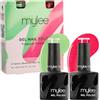 Mylee Set Smalto Gel Semipermanente 2x8ml [Tropical Treasures] - Beach Bash Collection - UV/LED Nail Art Manicure Pedicure, Lunga Durata, per Uso Professionale e Domestico [Primavera/Estate 2025]