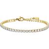 Luca Barra Bracciale da Donna Bracciale Tennis in Acciaio di Colore Oro con Cristalli Bianchi. La referenza è bk2275