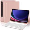 FOGARI Custodia per con Tastiera Bluetooth Magnetica Staccabile, Compatibile con Samsung Galaxy Tab S9 FE 10.9 2023, Samsung Galaxy Tab S9 11 - Design Sottile, Supporto Regolabile e Protezione 360°, Rosa