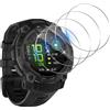 Funrae Pellicola Protettiva per Garmin Instinct 3 45mm AMOLED/Solar, [4 Pezzi] 2.5D Proteggi Schermo in Vetro Temperato Copertura Completa Anti Graffio Senza Bolle HD Protezione Film - Transparente