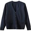 DRGE Maglione delle Ragazze delle Donne,Cardigan che può Essere Abbinato a una Donna Scozzese a Pieghe con JK Uniforme,Blu