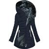 HAOLEI Cappotto Donna Lana Invernale Tinta Unita con Tasche con Zip Completa Piumino Donna Pesante con Cappuccio Caldo Elegante Piumino Donna Colletto Alto Media Lugghezza Parka Giacca Slim Fit Regalo Natale