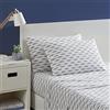 Nautica - Set di lenzuola per letto singolo, in percalle di cotone, fresco e fresco, leggero e traspirante (Woodblock Fish Grey, Twin)
