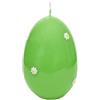 Cereria Di Giorgio - Candela a forma di uovo con margherite piccole in cera - Colore Pistacchio - Durata 70 ore - Lavorazione artigianale - Con sacchetto regalo - Spring Collection - Made in Italy