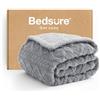 Bedsure Coperta Sherpa per divano, coperta morbida e accogliente per letto, in pile spesso e calda, per l'inverno, 127 x 152 cm, colore: grigio