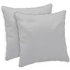 Giovanni Dolcinotti MADE IN ITALY Giovanni Dolcinotti | Set 2 Federe Cuscini Divano 40x40 - Copricuscini Decorativi - 100% Cotone Effetto Seta - Fodere con Cerniera Nascosta - Grigio Perla - Modello Atlanta