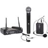 PROEL EIKON WM300KIT - Sistema microfonico UHF Wireless con mic ad Archetto o Pulce + Mic palmare, Nero (Attenzione: i microfoni non funzionano contemporaneamente nello stesso ambiente)