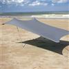 Meister Tenda da spiaggia - 210 x 210 cm - protezione UVA/B - LSF50+ - da 2 a 4 persone - con ancoraggio a sabbia - adatto alla valigia - impermeabile - grigio/spiaggia tenda parasole/tenda da