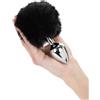 BONDAGERIE® Coda coniglio pon pon nero sextoys con plug anale, bunnytail per lui e lei Taglia: S
