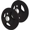 Donatif Dischi in ghisa per bilanciere olimpico foro 50 mm, 2 Dischi palestra gommati tolleranza +/- 1%, Disco per bilanciere 2-25 kg (10 KG, Rotondo)