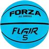 FORZA Pallone Da Basket in Gomma Flair | Palla Da Pallacanestro Resistente | Taglia 3,5, 6 & 7 | Eccellente Grip | Utilizzo Indoot & Outdoor (Misura 5 | Blu, Pacco Da 1)