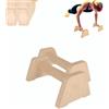 CAWi Maniglie push-up - Impugnature ergonomiche per flessioni in legno per calisteniche, allenamento di forza e yoga, stabili e antiscivolo, non irritano le articolazioni, set da 2