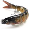 Hioip 13.5cm Esche da Pesca, 9 Segmenti Esche Artificiali Spinning, Esca Finta Multi-jointed Swimbaits, Ganci di Ancoraggio, Esche Artificiali Realistiche Lure per Luccio Persico (C,19g)